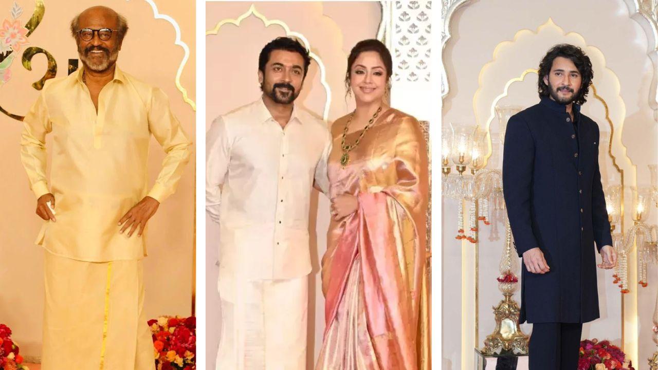 south actors at ambani wedding